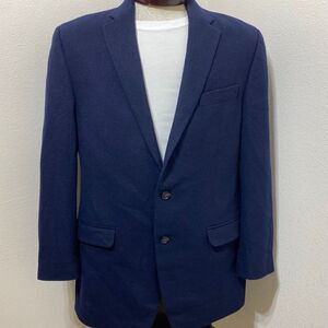Lauren by Ralph Lauren Mens Sport Coat 2 Button Wool/Silk/Cashmere Blue Size 42L